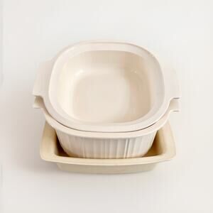 VTG 3-Pc Rubbermaid Anchor Hocking 1 Qt + 3 Qt + 8” Microwave Casseroles Roaster